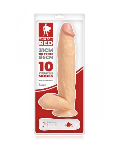 Vibro XXL The Power 31 x 6 cm - Captain Red