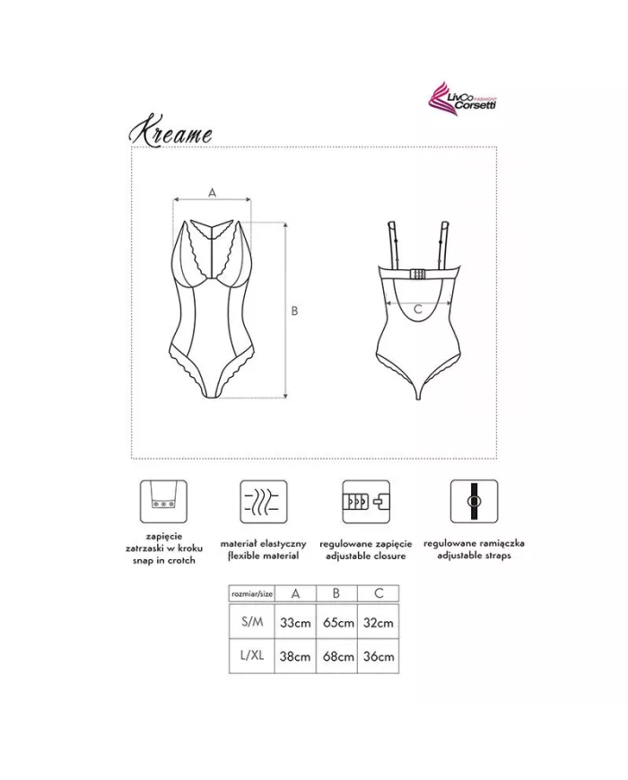 LIVCO CORSETTI FASHION - CORPS KREAME LC 90546 NOIR