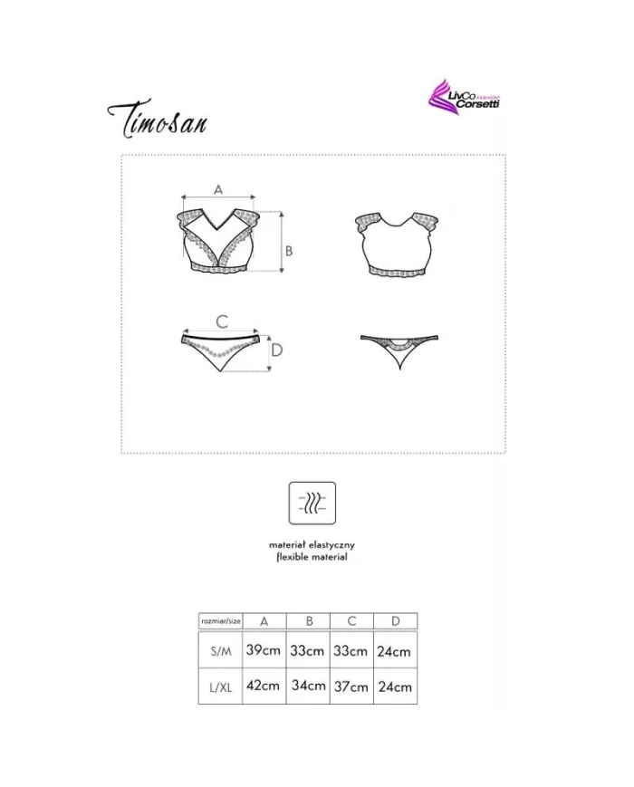 LIVCO CORSETTI FASHION - TIMOSAN LC 90631 SOUTIEN-GORGE + CULOTTE NOIR