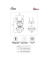 LIVCO CORSETTI FASHION - BODY HAWAIN LC 90665 NOIR L/XL