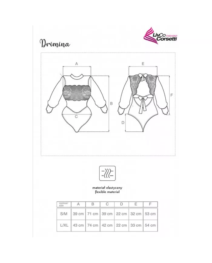 LIVCO CORSETTI FASHION - BODY DRIMINA LC90690 BLEU MARINE L/XL