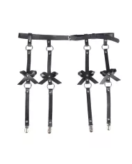 SUBBLIME - HARNAIS DE JAMBE CHAÎNE CUIR NOIR TAILLE UNIQUE