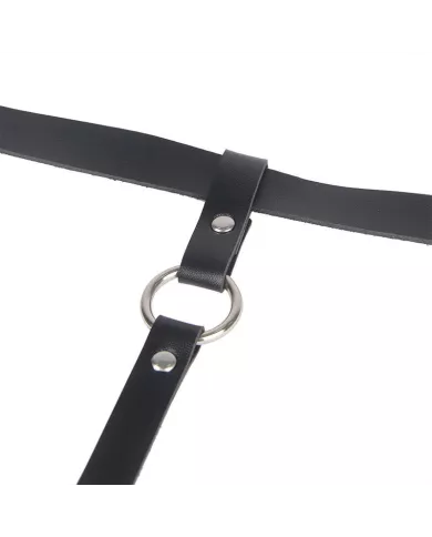 SUBBLIME - HARNAIS DE JAMBE CHAÃŽNE CUIR NOIR TAILLE UNIQUE SUBBLIME - HARNAIS DE JAMBE CHAÃŽNE CUIR NOIR TAILLE UNIQUE