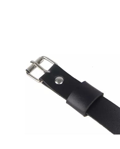 SUBBLIME - HARNAIS DE JAMBE CHAÃŽNE CUIR NOIR TAILLE UNIQUE SUBBLIME - HARNAIS DE JAMBE CHAÃŽNE CUIR NOIR TAILLE UNIQUE