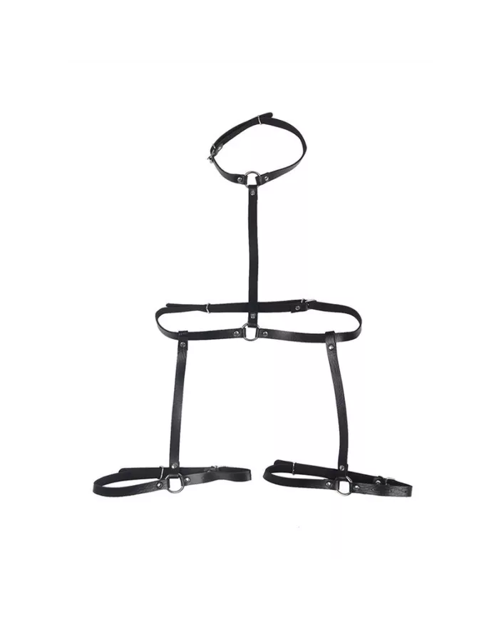 SUBBLIME - HARNAIS DE CORPS EN CUIR NOIR TAILLE UNIQUE