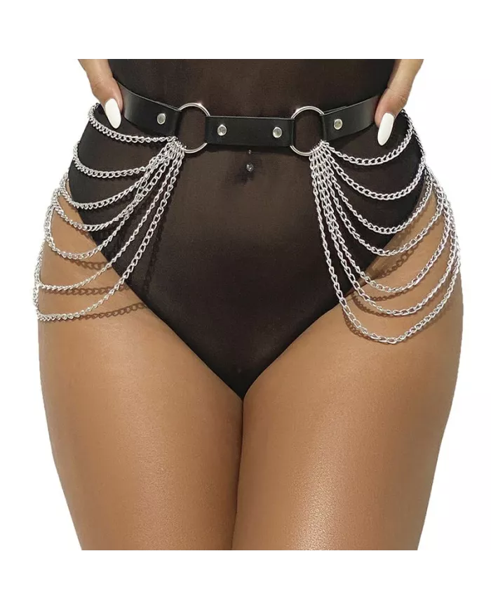 SUBBLIME - CHAÎNE CUIR CEINTURE NOIRE TAILLE UNIQUE SUBBLIME - CHAÎNE CUIR CEINTURE NOIRE TAILLE UNIQUE