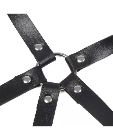 SUBBLIME - HARNAIS POITRINE ANNEAU CUIR NOIR TAILLE UNIQUE SUBBLIME - HARNAIS POITRINE ANNEAU CUIR NOIR TAILLE UNIQUE