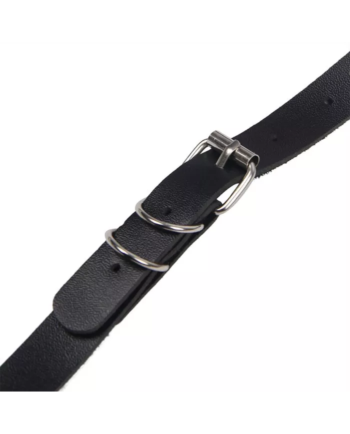 SUBBLIME - HARNAIS COMPLET AVEC BOUCLES EN CUIR NOIR TAILLE UNIQUE SUBBLIME - HARNAIS COMPLET AVEC BOUCLES EN CUIR NOIR TAILLE UNIQUE