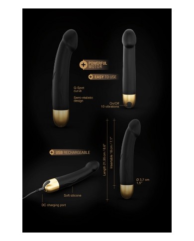 Vibro rechargeable Real Vibration gold M 2.0 - Dorcel