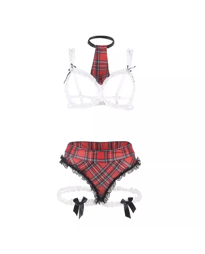 SUBBLIME - COSTUME D'ÉCOLIÈRE SEXY AVEC SOUTIEN-GORGE L/XL SUBBLIME - COSTUME D'ÉCOLIÈRE SEXY AVEC SOUTIEN-GORGE L/XL