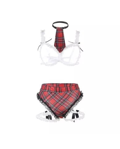 SUBBLIME - COSTUME D'ÉCOLIÈRE SEXY AVEC SOUTIEN-GORGE L/XL SUBBLIME - COSTUME D'ÉCOLIÈRE SEXY AVEC SOUTIEN-GORGE L/XL