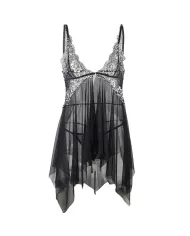 SUBBLIME - BABYDOLL TISSU TULLE POITRINE DENTELLE S/M SUBBLIME - BABYDOLL TISSU TULLE POITRINE DENTELLE S/M