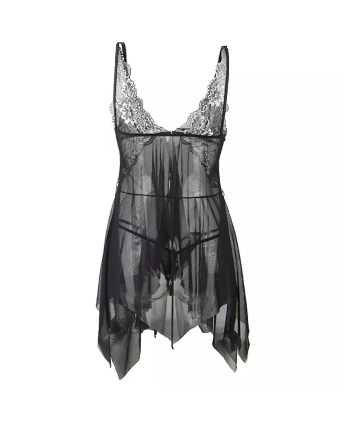 SUBBLIME - BABYDOLL TISSU TULLE POITRINE DENTELLE S/M SUBBLIME - BABYDOLL TISSU TULLE POITRINE DENTELLE S/M