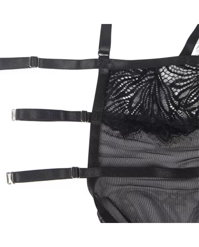SUBBLIME - BABYDOLL  BRETELLES EN DENTELLE RÉGLABLES NOIR L/XL