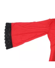 SUBBLIME - ROBE EN TISSU TRANSPARENT DÉTAIL DENTELLE ROUGE L/XL SUBBLIME - ROBE EN TISSU TRANSPARENT DÉTAIL DENTELLE ROUGE L/XL