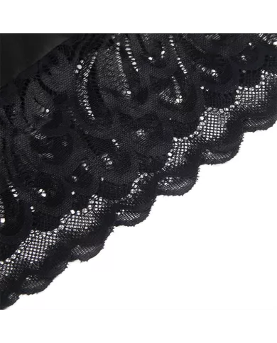 SUBBLIME - BABYDOLL AVEC POITRINE IMPRIMÉ FLEURI NOIR S/M