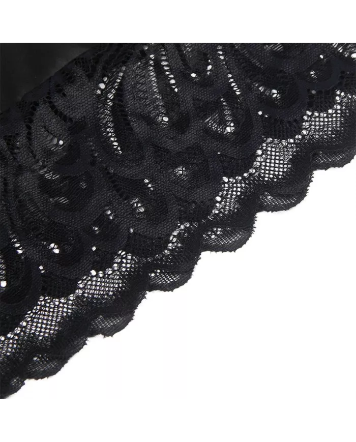 SUBBLIME - BABYDOLL AVEC POITRINE IMPRIMÉ FLEURI NOIR S/M SUBBLIME - BABYDOLL AVEC POITRINE IMPRIMÉ FLEURI NOIR S/M