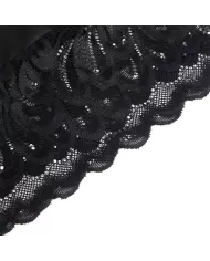 SUBBLIME - BABYDOLL AVEC POITRINE IMPRIMÉ FLEURI NOIR S/M SUBBLIME - BABYDOLL AVEC POITRINE IMPRIMÉ FLEURI NOIR S/M