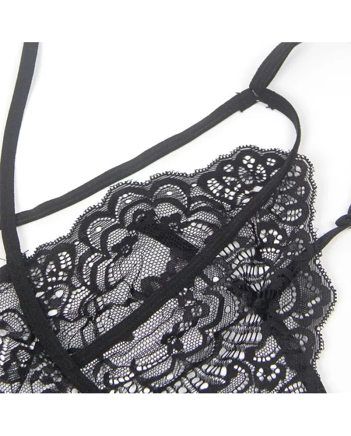 SUBBLIME - COSTUME DE POLICE CORPS EN DENTELLE NOIR S/M SUBBLIME - COSTUME DE POLICE CORPS EN DENTELLE NOIR S/M