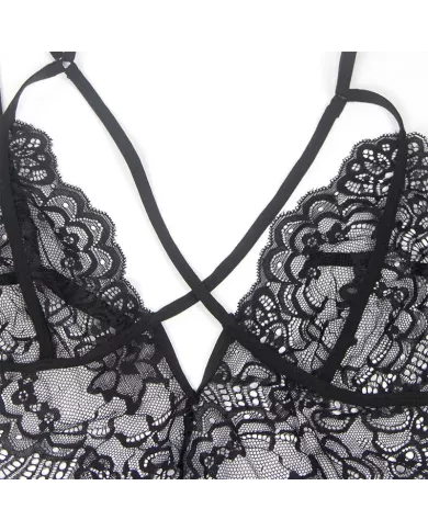 SUBBLIME - COSTUME DE POLICE CORPS EN DENTELLE NOIR L/XL SUBBLIME - COSTUME DE POLICE CORPS EN DENTELLE NOIR L/XL