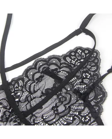 SUBBLIME - COSTUME DE POLICE CORPS EN DENTELLE NOIR L/XL SUBBLIME - COSTUME DE POLICE CORPS EN DENTELLE NOIR L/XL