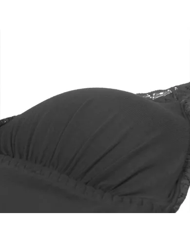 SUBBLIME - TEDDY DÉTAIL DENTELLE FLORALE NOIR L/XL