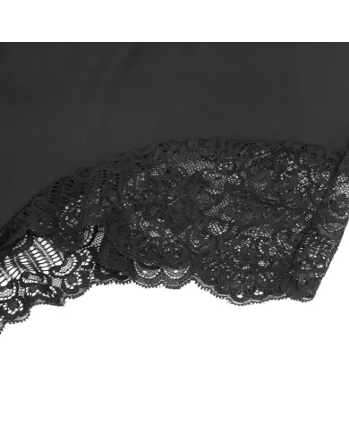 SUBBLIME - TEDDY DÉTAIL DENTELLE FLORALE NOIR L/XL