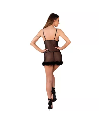 LIVCO CORSETTI FASHION - ENSEMBLE ZERUNAM BABYDOLL + STRING NOIR