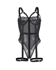 SUBBLIME - TEDDY AVEC JARRETIÈRE DÉTAIL POITRINE NOIR L/XL SUBBLIME - TEDDY AVEC JARRETIÈRE DÉTAIL POITRINE NOIR L/XL