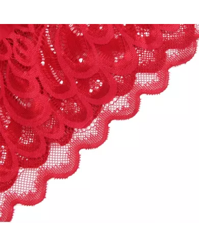 SUBBLIME - BABYDOLL EN SATIN AVEC DENTELLE ROUGE S/M