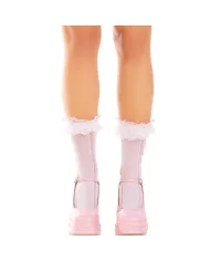 LEG AVENUE - CHAUSSETTES À VOLANTS BLANCS