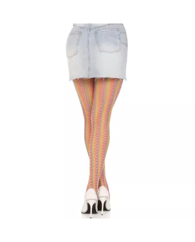 LEG AVENUE - BAS AU CROCHET MULTICOLORE