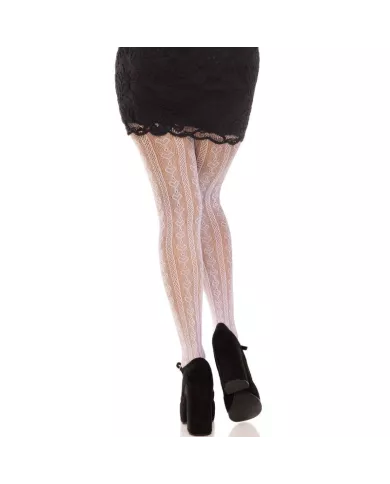 LEG AVENUE - BAS AVEC OUVERTURES COEUR & NOEUDS BLANCS