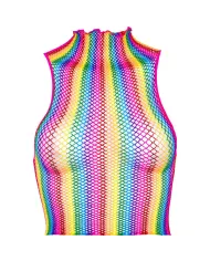 LEG AVENUE - HAUT EN FILET MULTICOLORE