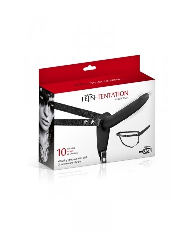 Gode ceinture noir vibrant Fetish Tentation
