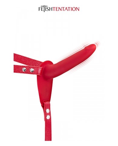 Gode ceinture rouge vibrant Fetish Tentation