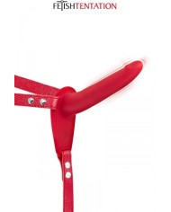 Gode ceinture rouge vibrant Fetish Tentation