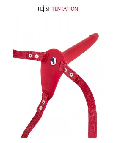 Gode ceinture rouge vibrant Fetish Tentation