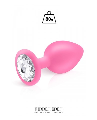 Plug bijou silicone rose L - Hidden Eden