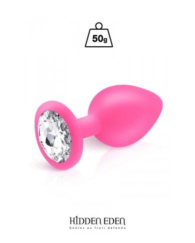 Plug bijou silicone rose M - Hidden Eden