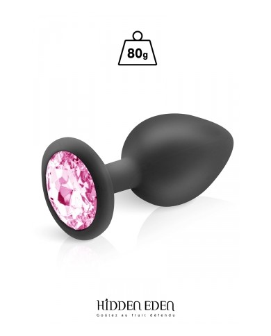 Plug bijou silicone noir L - Hidden Eden