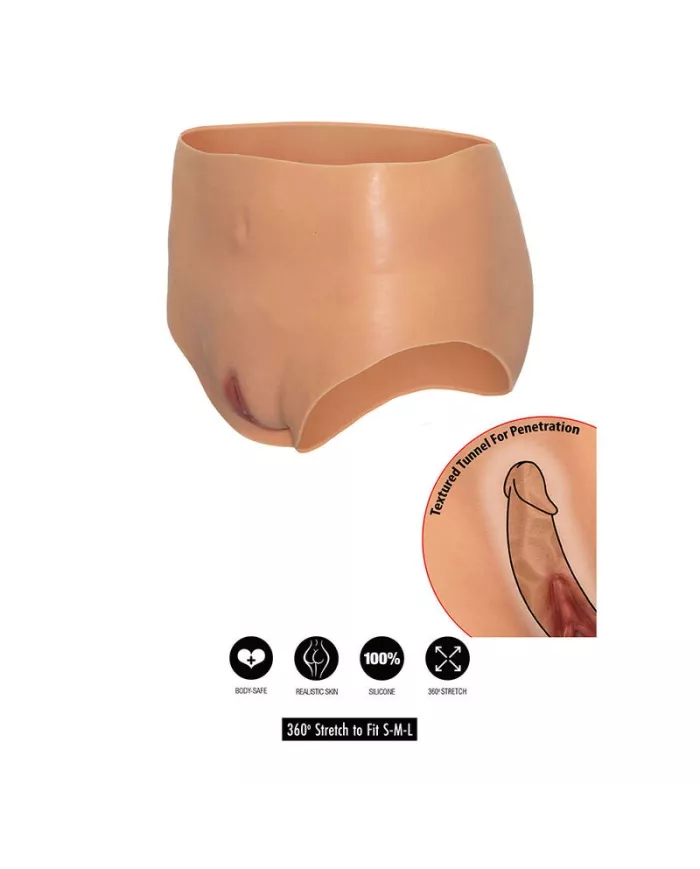 HIDDEN DESIRE - ALTER EGO VAGIN OUVERT SLIP TAILLE HAUTE CHAIR