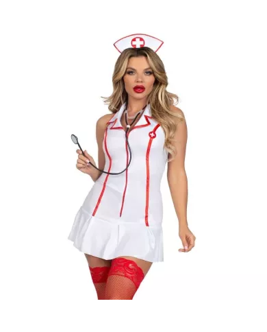 LEG AVENUE - COSTUME D'INFIRMIÈRE EN CHEF BLANC S/M LEG AVENUE - COSTUME D'INFIRMIÈRE EN CHEF BLANC S/M