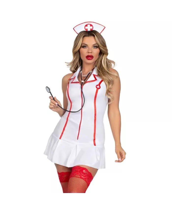 LEG AVENUE - COSTUME D'INFIRMIÈRE EN CHEF BLANC M/L