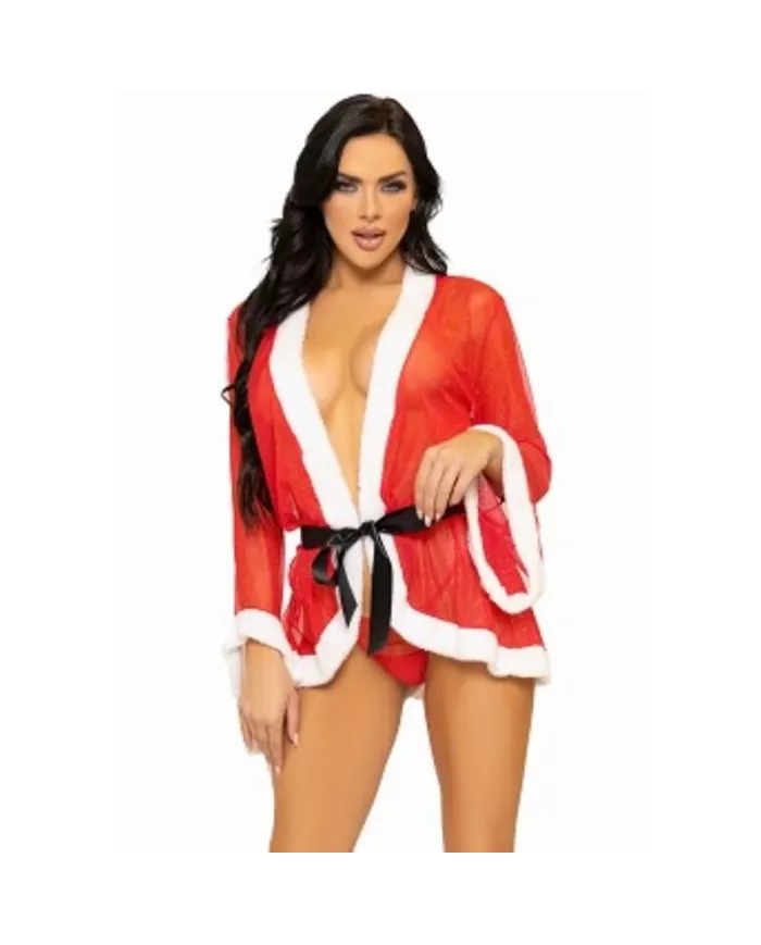 LEG AVENUE - COSTUME DE LINGERIE SEXY DE NOËL PÈRE NOËL ROUGE M/L