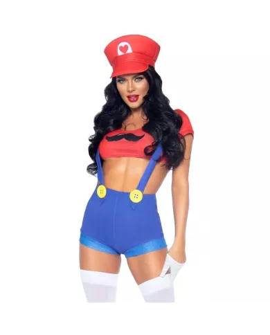 LEG AVENUE - COSTUME SEXY MARIO BROS ROUGE/BLEU S LEG AVENUE - COSTUME SEXY MARIO BROS ROUGE/BLEU S