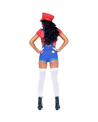 LEG AVENUE - COSTUME SEXY MARIO BROS ROUGE/BLEU M