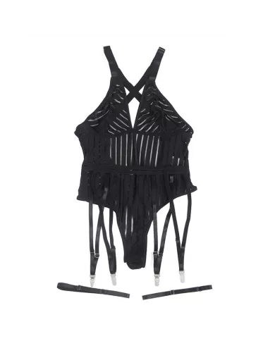 SUBBLIME - 954154 BODY AVEC PORTE-JARRETELLES NOIR L/XL