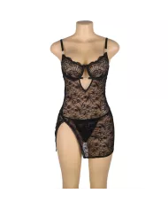 SUBBLIME - 954185 BABYDOLL EN DENTELLE À BRETELLES RÉGLABLES NOIRE S/M SUBBLIME - 954185 BABYDOLL EN DENTELLE À BRETELLES RÉGLABLES NOIRE S/M