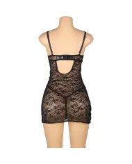 SUBBLIME - 954185 BABYDOLL EN DENTELLE À BRETELLES RÉGLABLES NOIRE S/M SUBBLIME - 954185 BABYDOLL EN DENTELLE À BRETELLES RÉGLABLES NOIRE S/M